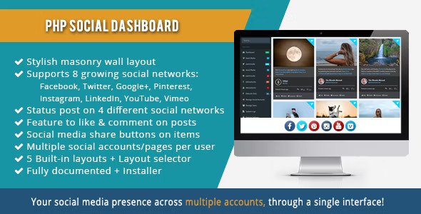 PHP Social Dashboard v1.6.6