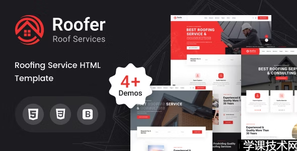 Roofer v1.0.0 – 屋顶服务 HTML 模板