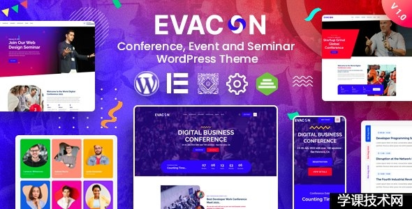 Evacon v1.0.10 – WordPress活动和会议主题