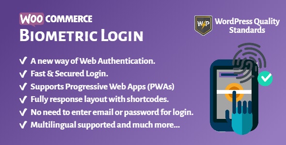 WooCommerce Biometric Login v1.0.3 –  Fingerprint | Web Authentication (WebAuthn)