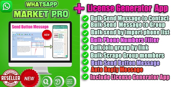 Whatsapp Bulk Sender | Group Send App | Include Generate Key App v3.2.8