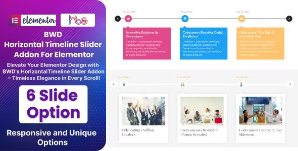 BWD Horizontal Timeline Slider Addon For Elementor v1.0