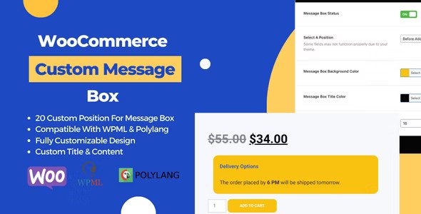 WooCommerce Product Page Custom Message Box v1.0.0