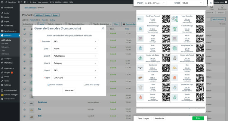 Barcode Printing for WooCommerce & Contact Form 7 v3.4.6