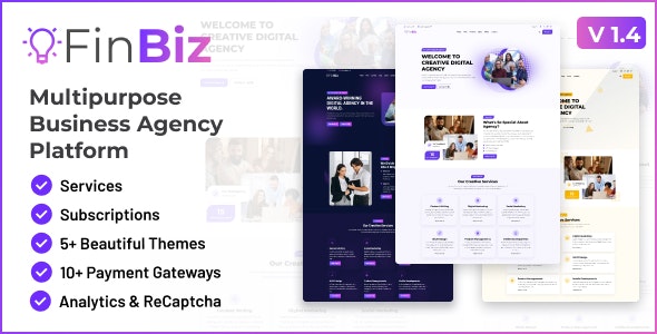 FinBiz v2.1.0（已汉化） – Multipurpose Business Agency Platform