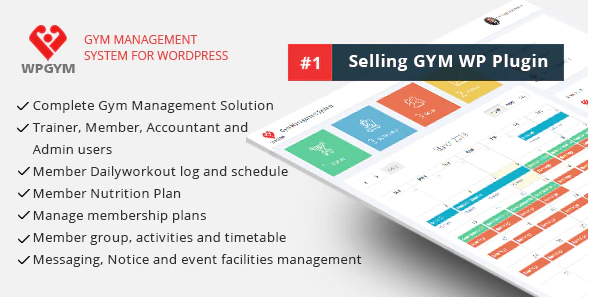 WPGYM v6.5（已汉化） – WordPress 健身房管理系统