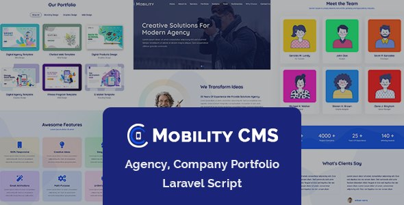 Mobility CMS v28 March 2023 – Agency, Company Portfolio Laravel Script (28 March 2023)