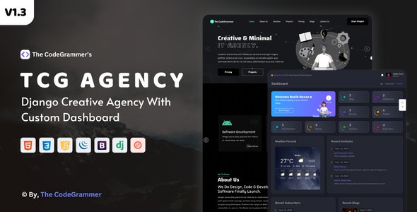 TCG AGENCY v1.3 – Django Agency With Custom Dashboard