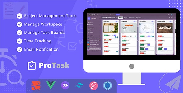 ProTask v1.2.3 – 团队合作项目管理工具，包括时间跟踪