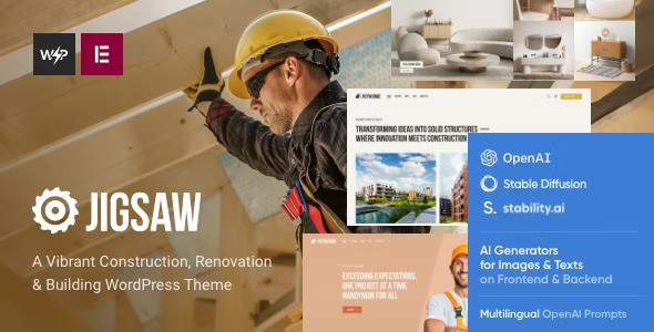 Jigsaw v1.0 – Building & Construction WordPress Theme