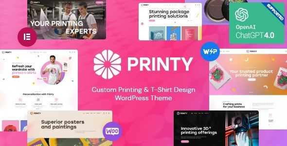 Printy v1.3 – Custom Printing & T-Shirt Design WordPress Theme