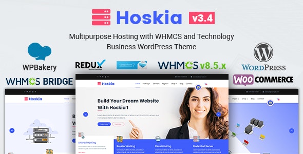 Hoskia v3.5 – Multipurpose Hosting with WHMCS Theme