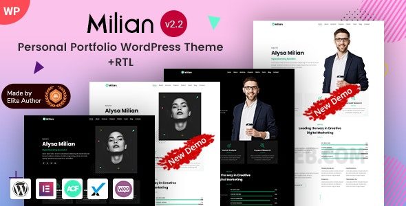 Milian v3.2 – Personal Portfolio & Online Resume CV WordPress Theme