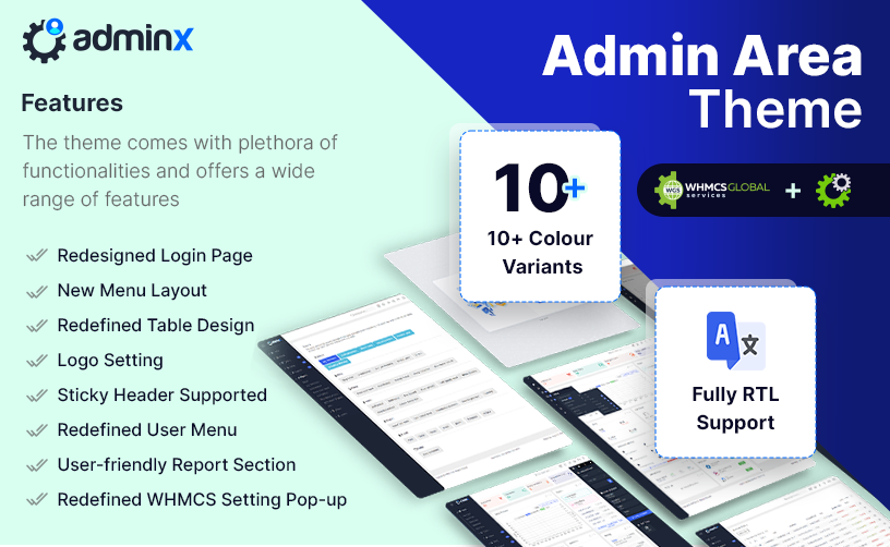 AdminX v1.0.5 – WHMCS ADMIN THEME & TEMPLATE