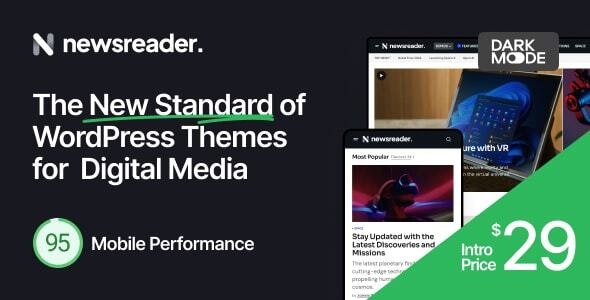 Newsreader v1.0.10 – Revolutionary WordPress Theme for Digital Media