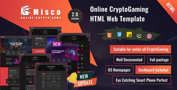 Miscoo v2.0 – 在线加密游戏 HTML 模板