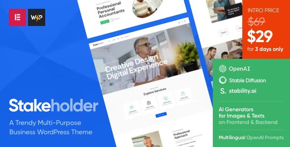 Stakeholder v1.0 – WordPress 商业主题