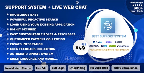 Support System v4.1.4（已汉化95%） – Live Web Chat & Client Desk & Ticket Help Desk