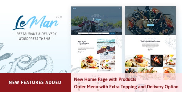 LeMar v2.3 – WordPress 海鲜餐厅主题