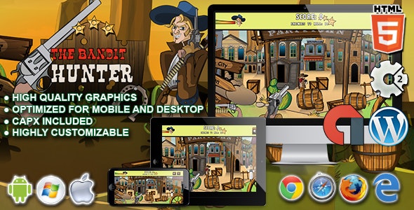 The Bandit Hunter V1.0 – HTML5 CONSTRUCT 2 GAME