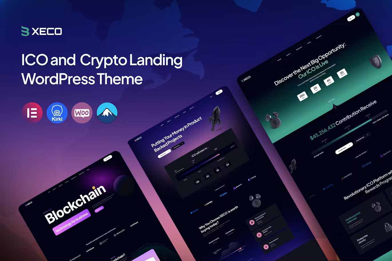 Xeco V1.0 – Ico & Crypto Landing WordPress Theme