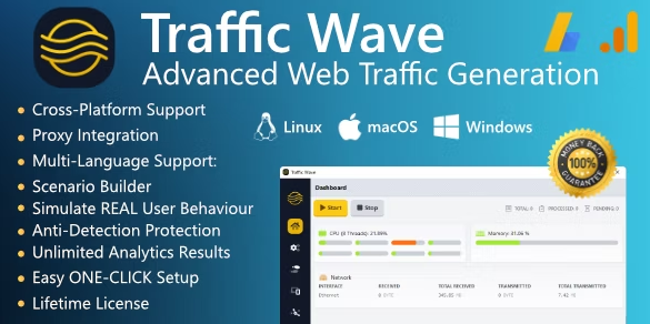 Traffic Wave v3.2.0 – Advanced Cross-Platform Web Traffic Generation