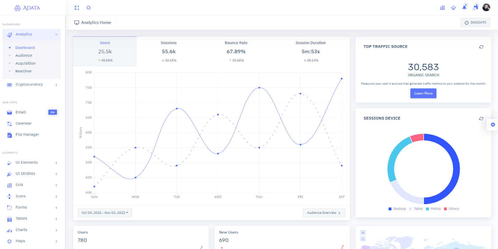 Adata V1.0 – Modern And Minimal Bootstrap Admin