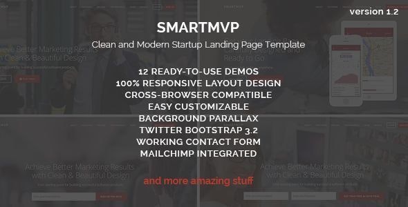 Smartmvp V1.2.3 – Startup Landing Page Template