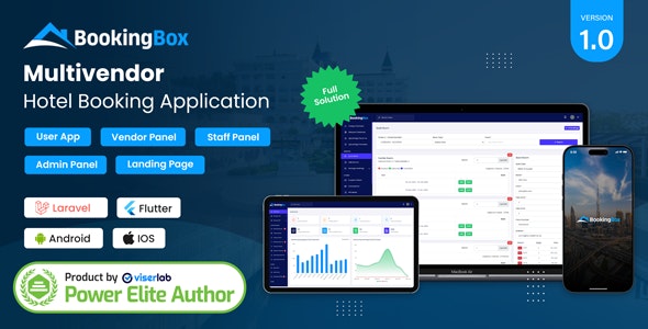 BookingBox v1.0 – Complete MultiVendor Hotel Booking Application SAAS