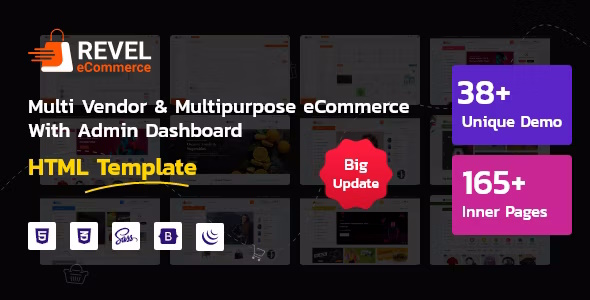 Revel V1.0.7 – Ecommerce Html Template With Multivendor | Multipurpose + Admin Dashboard