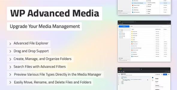 WP Advanced Media v1.0 – Powerful File Management for WordPress