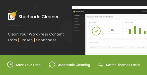 Shortcode Cleaner v1.1.6 – 清理 WordPress 内容中的损坏短代码