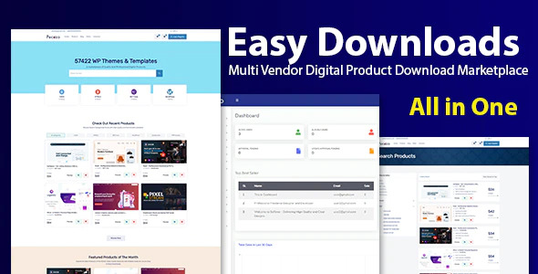 Easy Downloads V1.2（后台已汉化90%） – Multi Vendor Digital Product Download Marketplace