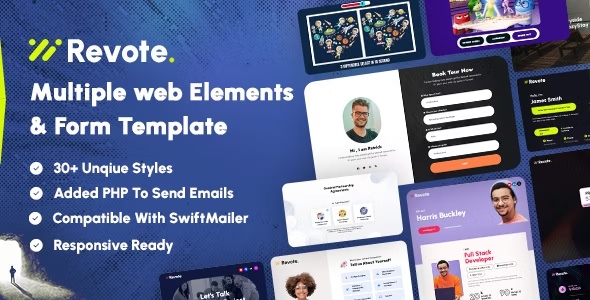 Revote v1.0.0 – Multiple Web Elements & Forms Templates