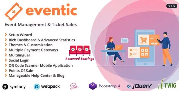 Eventic V1.5 – Ticket Sales And Event Management System