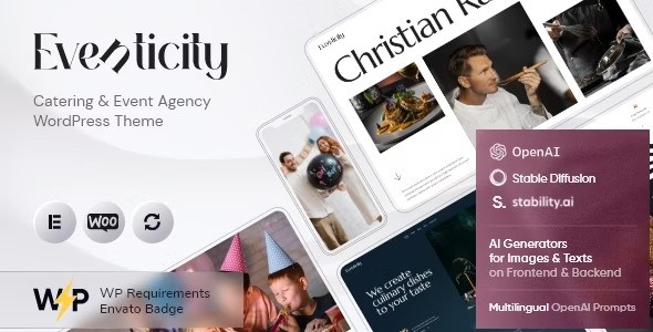 Eventicity v1.0 – Catering & Event Agency WordPress Theme