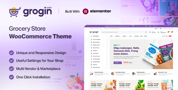 Grogin v1.0.8 – Grocery Store WooCommerce WordPress Theme