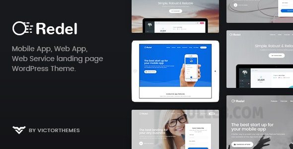 Redel v1.8.1 – Responsive App Landing WordPress Theme