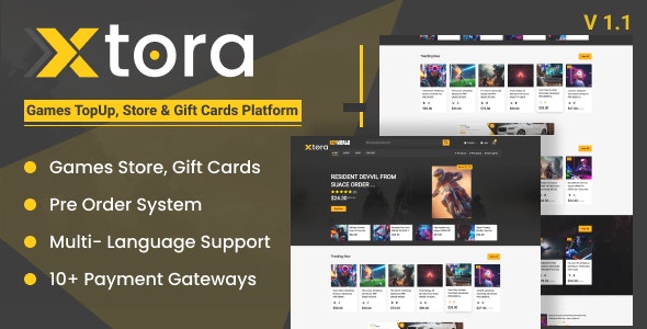 Xtora V1.1.0（已汉化） – Games Topup, Store & Gift Cards Seller With Preorder Management