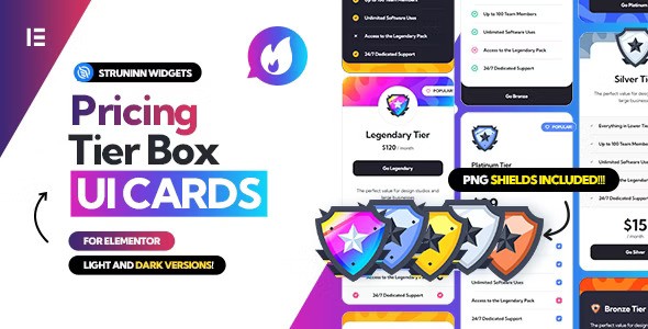 Struninn v1.0.0 – Pricing Table – UI Cards for Elementor