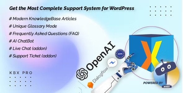 KnowledgeBase Glossary, FAQ & HelpDesk ChatBot with OpenAI v7.9.6