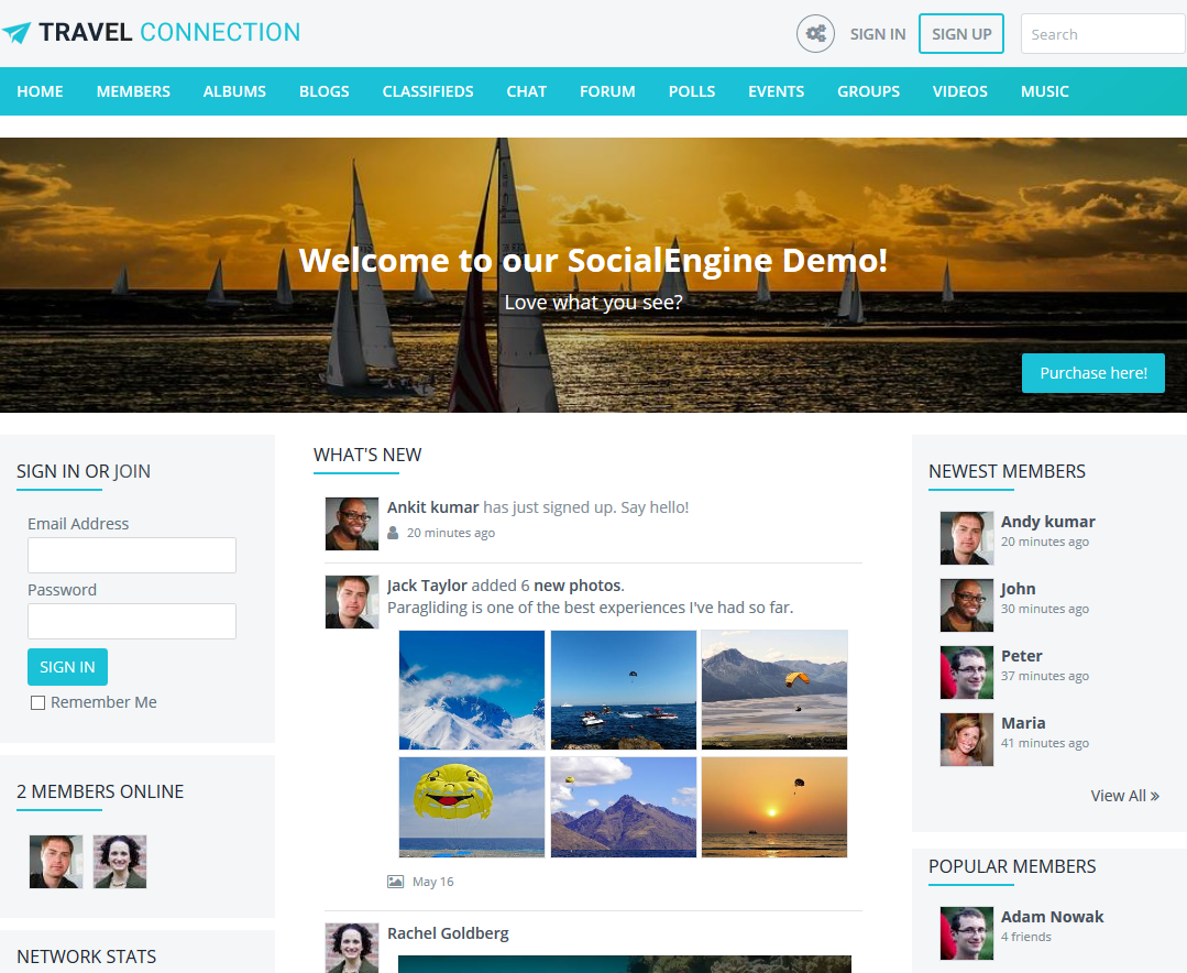 Socialengine V6.6.0  – Create Your Own Social Network Socialengine