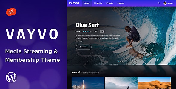 Vayvo V6.0 – WordPress媒体流和会员主题