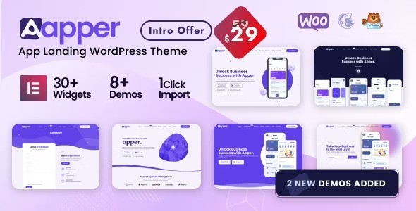 Apper v2.0.9 – WordPress Multi-concept App Landing Page Theme