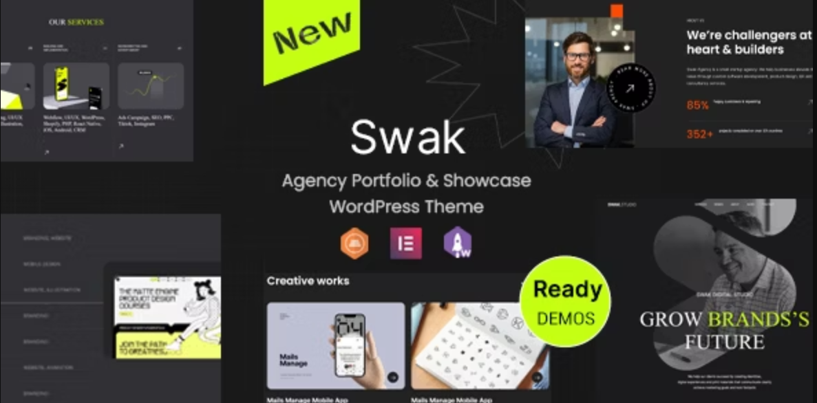 Swak v1.0.2 – Agency Portfolio & Showcase WordPress Theme