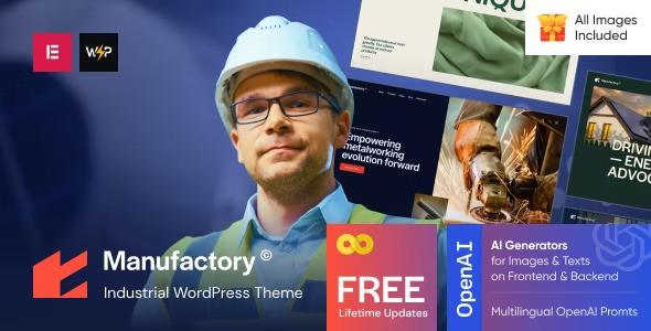 Manufactory v1.0 – Industrial WordPress Theme