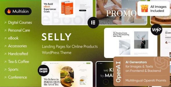 Selly v1.2 – Marketing Landing Page WordPress Theme