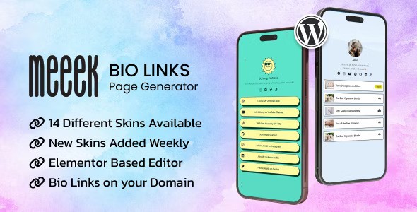 Meeek v1.1 – Elementor Bio Links Builder for WordPress