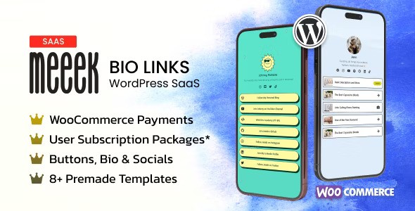 Meeek v2.0 – Bio Links SaaS (WordPress)