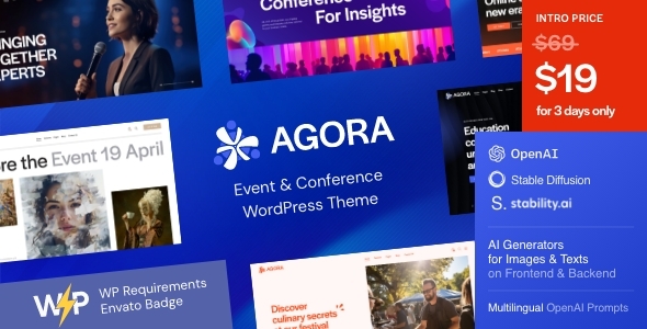 Agora v1.0 – Event & Conference WordPress Theme